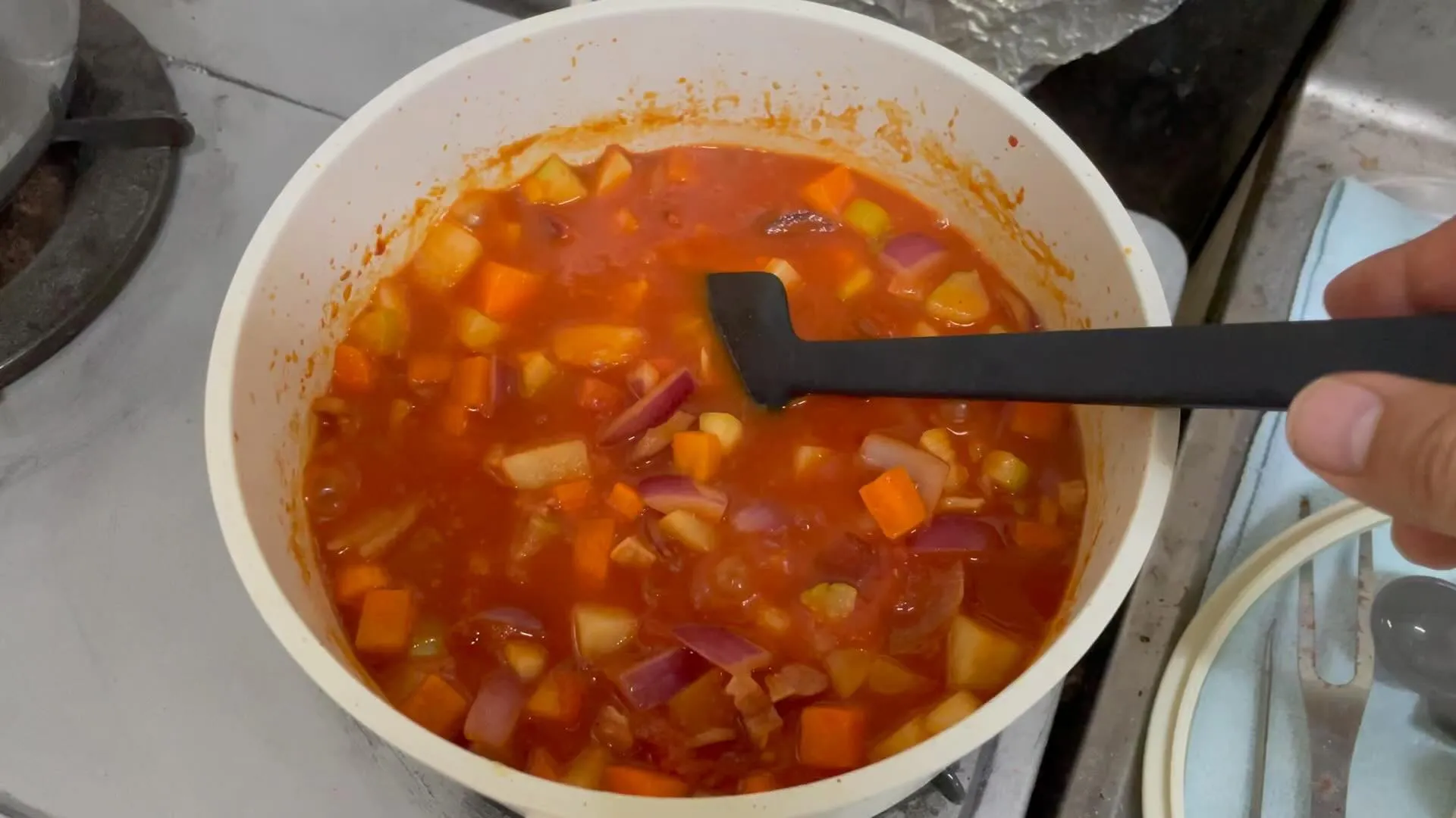 今日もミネストローネ作った♪