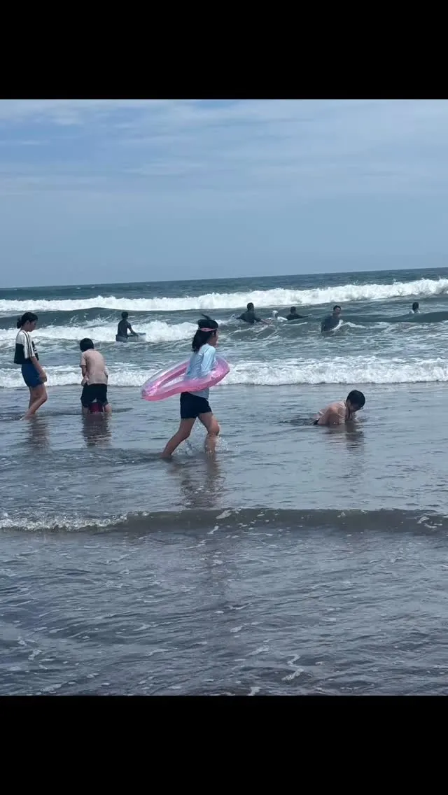 土曜日に海水浴行ってきました。