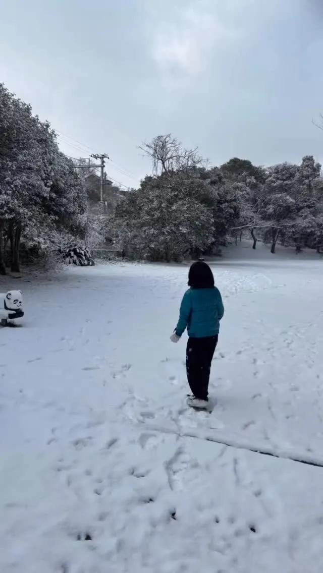 朝起きたら雪国でした。
